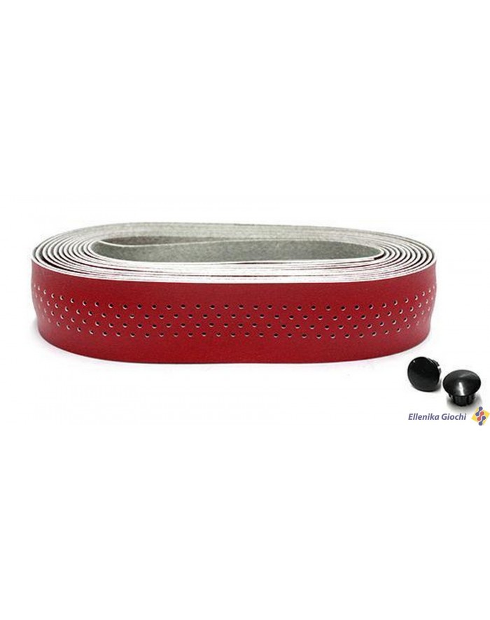 coppia nastri copri manubrio rosso fori VELO